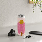 Woodland flower - pink Water Bottle Gallery Image 4