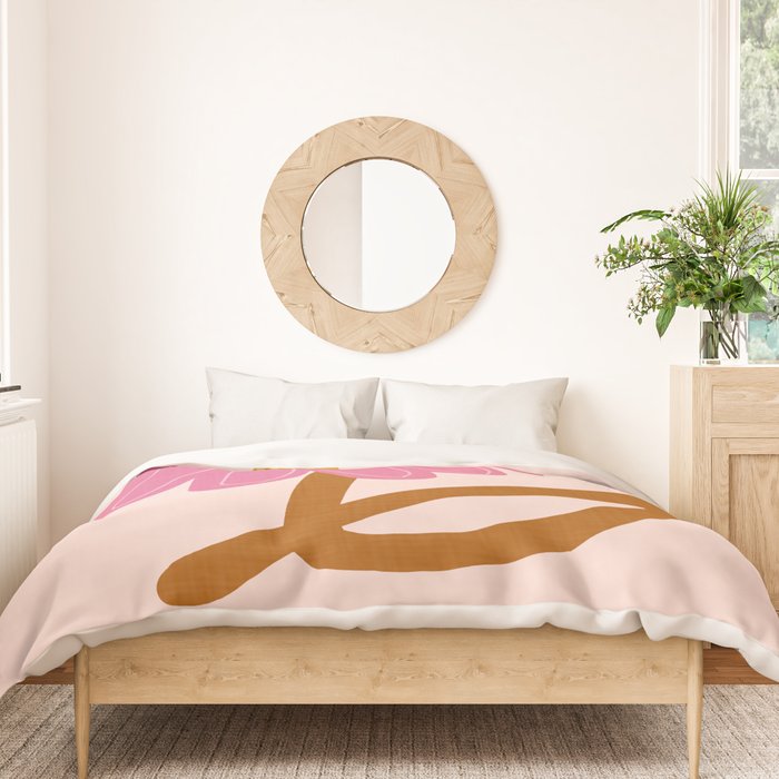 Woodland flower - pink Duvet Cover Gallery Image 3