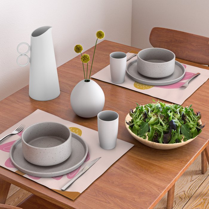 Woodland flower - pink Placemat Gallery Image 2