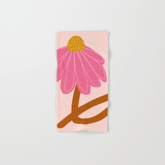 Woodland flower - pink Bath Towel Gallery Image 1