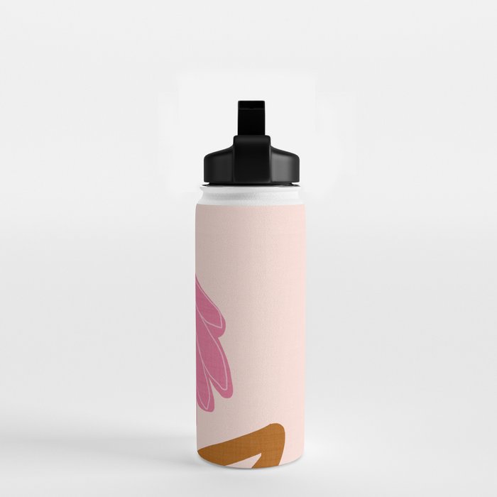Woodland flower - pink Water Bottle Gallery Image 2