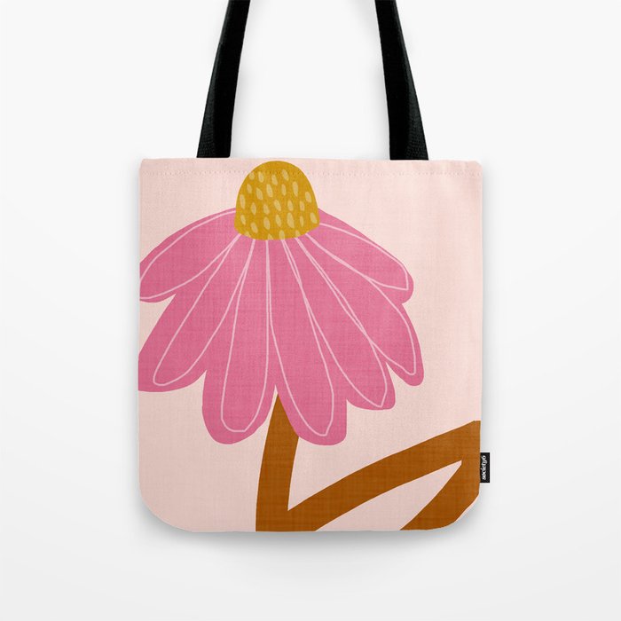 Woodland flower - pink Tote Bag Gallery Image 1