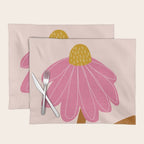Woodland flower - pink Placemat Gallery Image 1