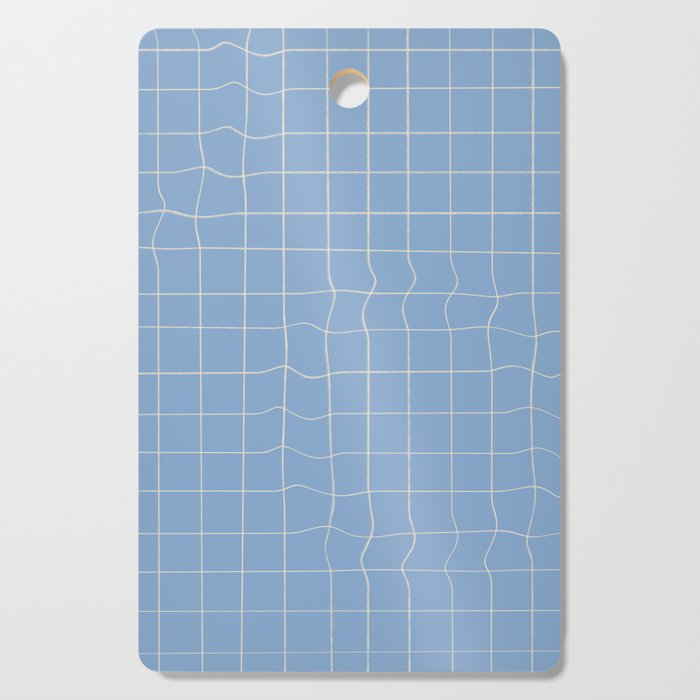 Imperfect but still happy - pencil drawn checkered pattern Cutting Board Gallery Image 1