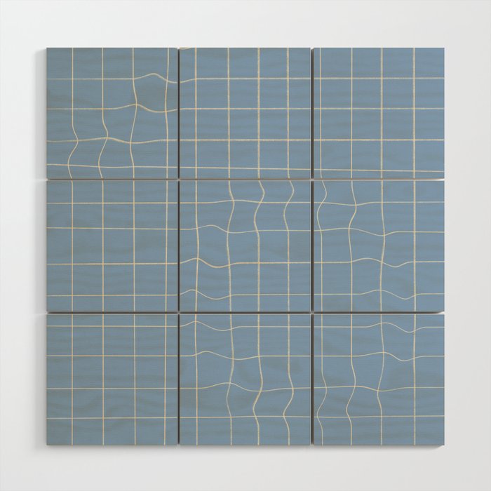 Imperfect but still happy - pencil drawn checkered pattern Wood Wall Art Gallery Image 1