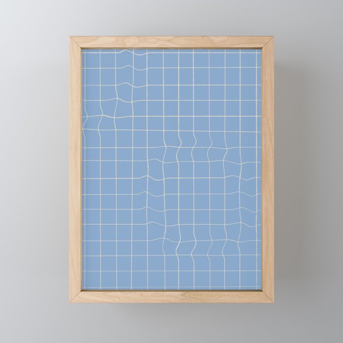 Imperfect but still happy - pencil drawn checkered pattern Mini Art Print Gallery Image 1