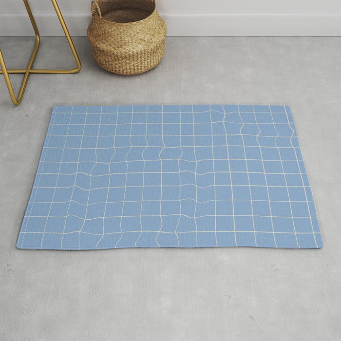 Imperfect but still happy - pencil drawn checkered pattern Rug Gallery Image 1