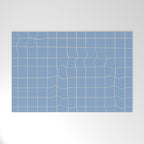 Imperfect but still happy - pencil drawn checkered pattern Welcome Mat Gallery Image 1