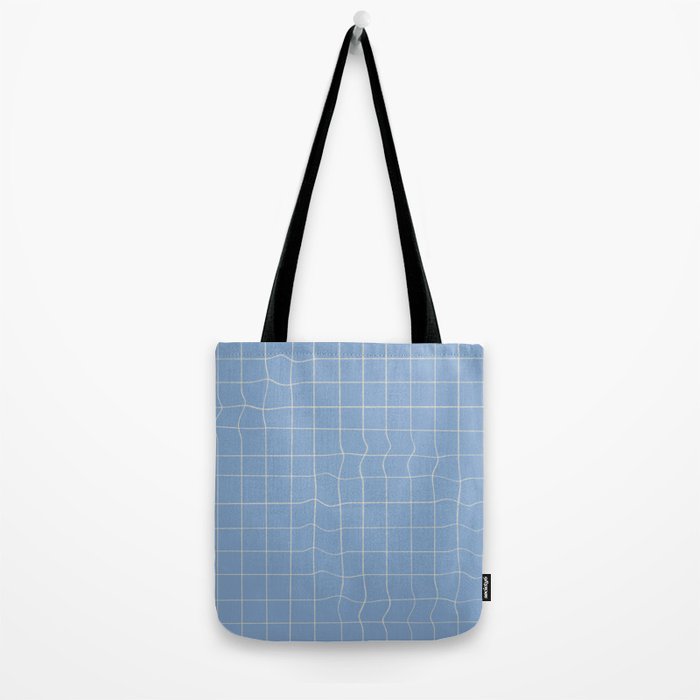 Imperfect but still happy - pencil drawn checkered pattern Tote Bag Gallery Image 2