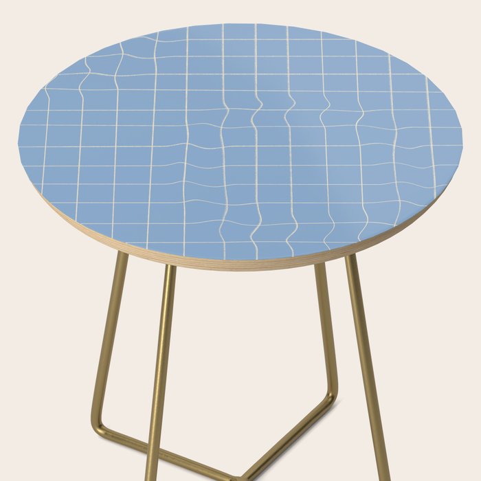 Imperfect but still happy - pencil drawn checkered pattern Side Table Gallery Image 2
