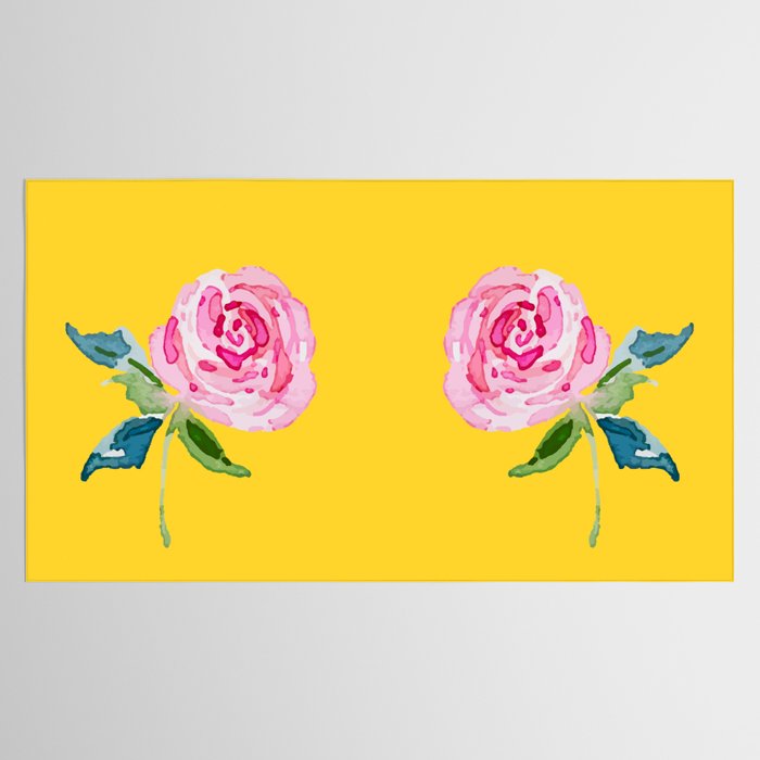 Watercolor Rose Tablecloth Gallery Image 2