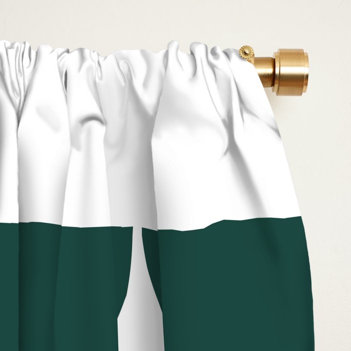 Mid Century Modern Geometric 04 Dark Green Window Curtain Gallery Image 2