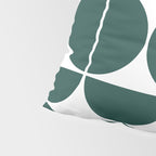 Mid Century Modern Geometric 04 Dark Green Pillow Sham Gallery Image 4