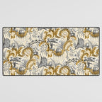 Rococo Raccoons - gold Desk Mat Gallery Image 3