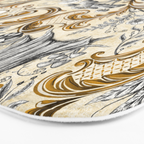 Rococo Raccoons - gold Bath Mat Gallery Image 3
