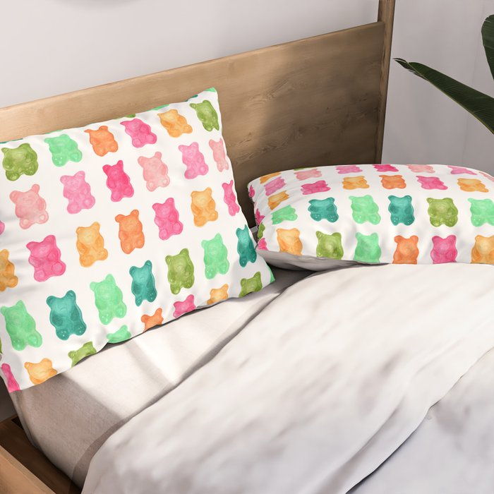 Gummy Bears Colorful Candy Pillow Sham Gallery Image 2