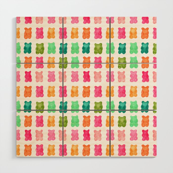 Gummy Bears Colorful Candy Wood Wall Art Gallery Image 1