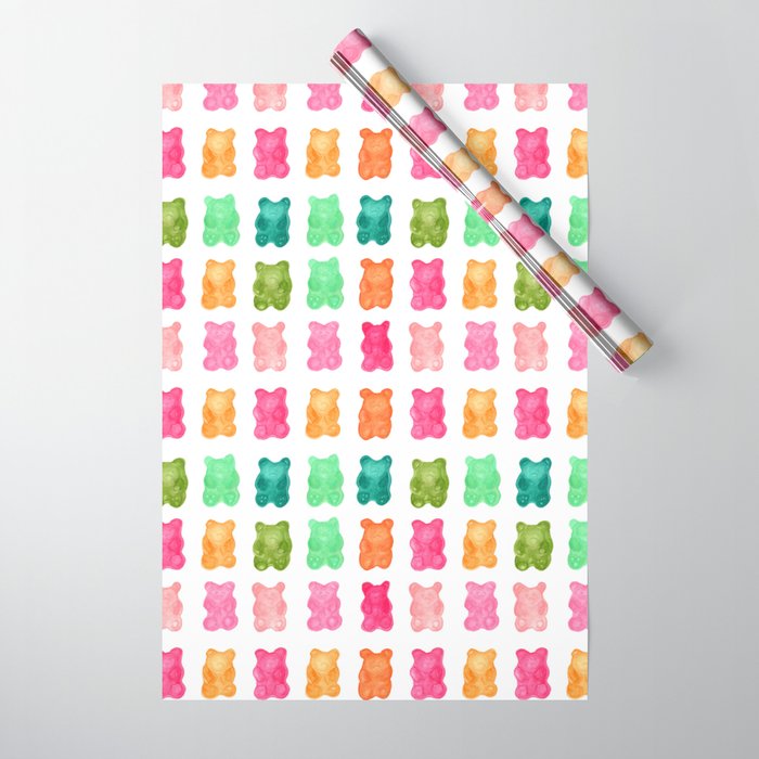 Gummy Bears Colorful Candy Wrapping Paper Gallery Image 1