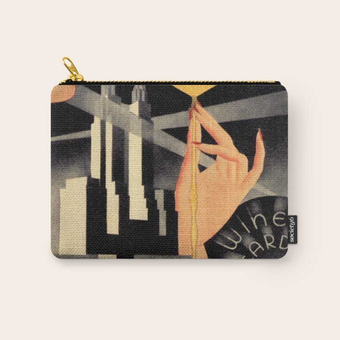 1930's Waldorf Astoria Hotel NYC The Starlight Roof, Champagne Wine Card Vintage Poster Carry All Pouch Gallery Image 1