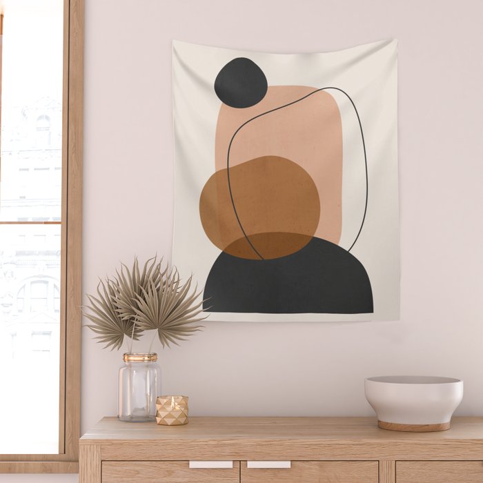 Minimal Abstract Art 12 Wall Tapestry Gallery Image 2