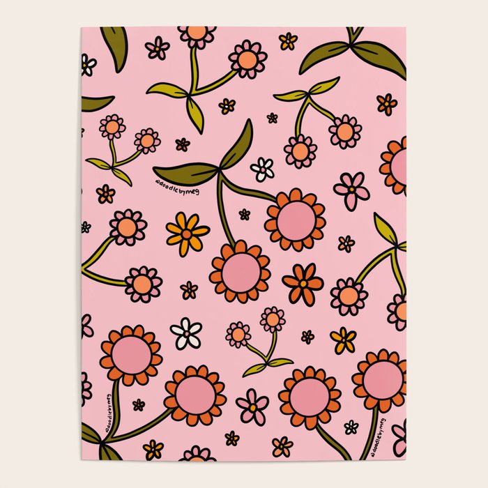 Cherry Flower Print Poster Gallery Image 1