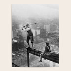 Tough Par Four - Golf Game at 1000 feet black and white photograph Poster Gallery Image 4