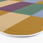 Bold Retro Checks Pattern - Large XIV Bath Mat Gallery Image 3