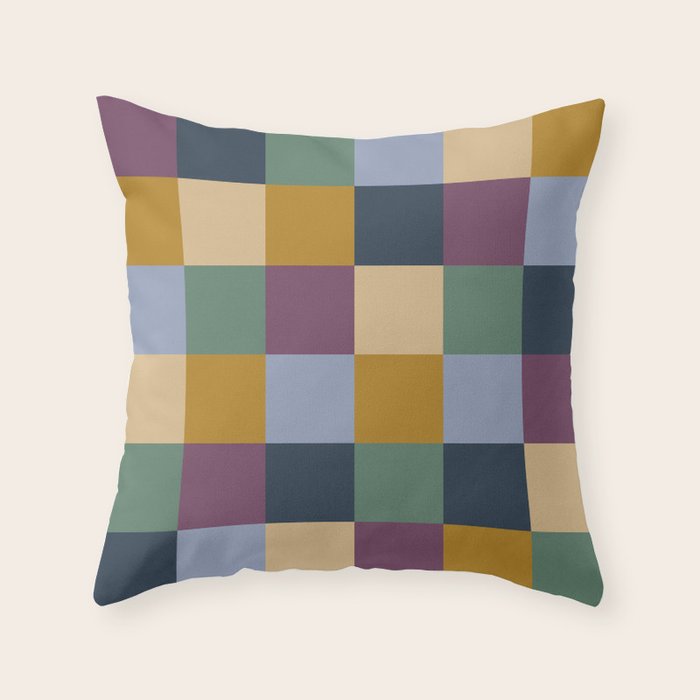Bold Retro Checks Pattern - Large XIV Throw Pillow Gallery Image 6