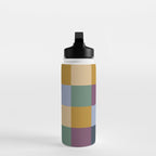 Bold Retro Checks Pattern - Large XIV Water Bottle Gallery Image 3