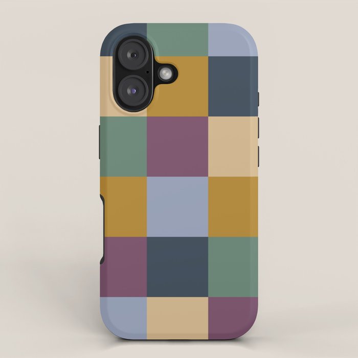 Bold Retro Checks Pattern - Large XIV iPhone Case Gallery Image 1