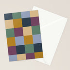 Bold Retro Checks Pattern - Large XIV Stationery Card Gallery Image 2