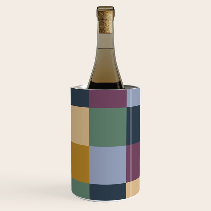 Bold Retro Checks Pattern - Large XIV Wine Chiller Gallery Image 3