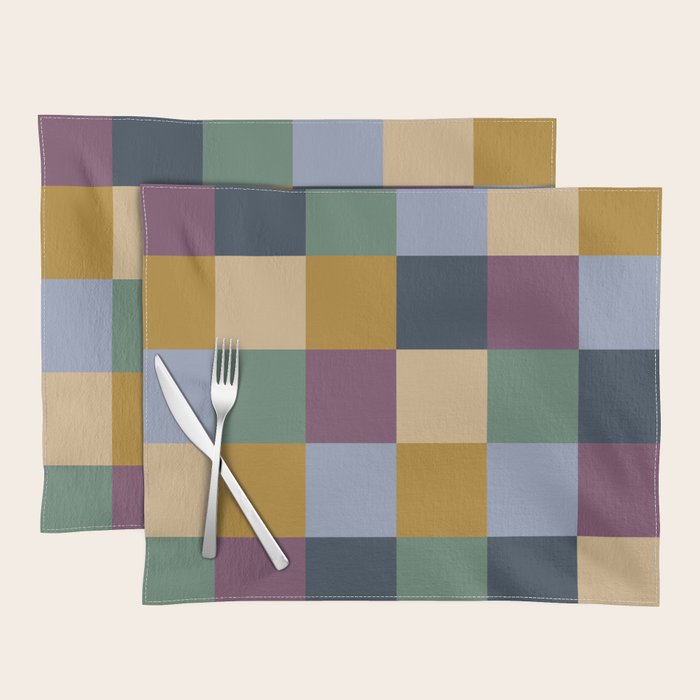 Bold Retro Checks Pattern - Large XIV Placemat Gallery Image 1