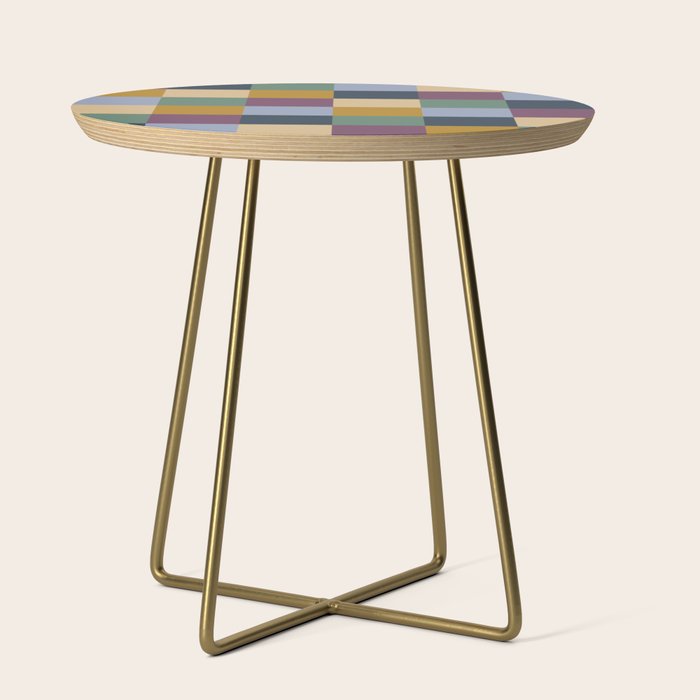 Bold Retro Checks Pattern - Large XIV Side Table Gallery Image 1