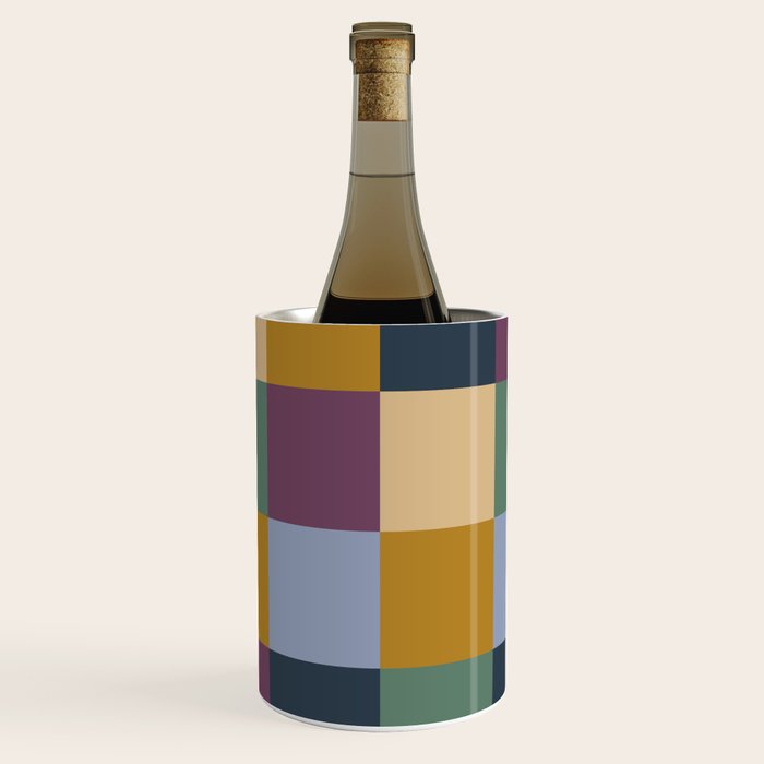 Bold Retro Checks Pattern - Large XIV Wine Chiller Gallery Image 1