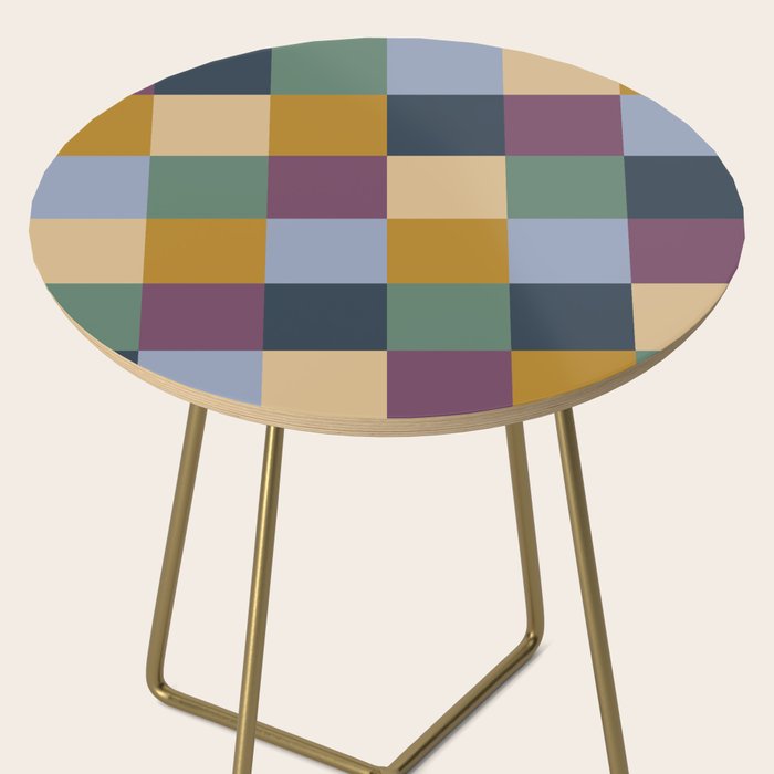 Bold Retro Checks Pattern - Large XIV Side Table Gallery Image 2