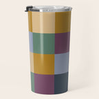 Bold Retro Checks Pattern - Large XIV Travel Mug Gallery Image 3