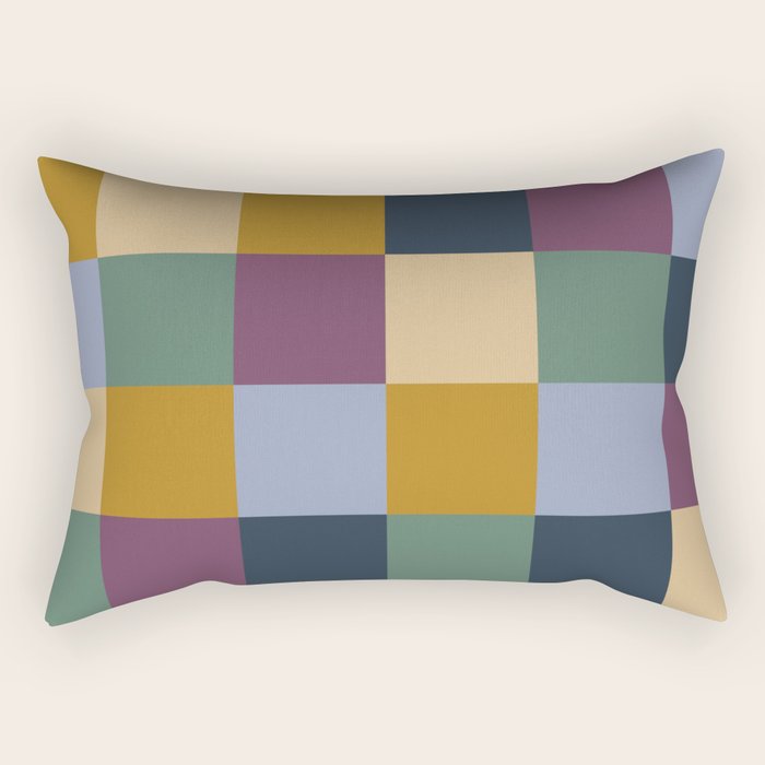 Bold Retro Checks Pattern - Large XIV Rectangular Pillow Gallery Image 2
