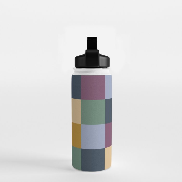Bold Retro Checks Pattern - Large XIV Water Bottle Gallery Image 2