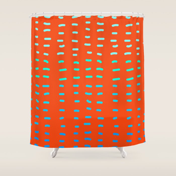 Fiesta at Festival - Orange Shower Curtain Gallery Image 1