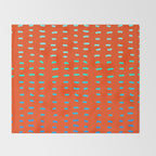 Fiesta at Festival - Orange Throw Blanket Gallery Image 2