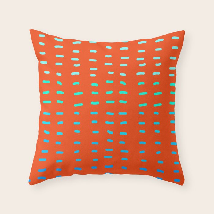 Fiesta at Festival - Orange Throw Pillow