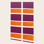 Purple Wine Yellow OchreMid Century Modern Abstract Minimalist Rothko Color Field Squares Wallpaper Gallery Image 2