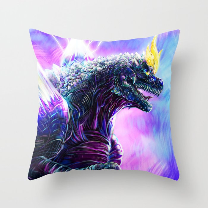 SpaceGodzilla Throw Pillow Gallery Image 6