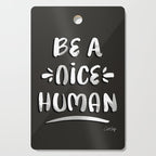 Be a Nice Human - White Type on Black Palette Cutting Board Gallery Image 1
