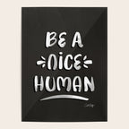 Be a Nice Human - White Type on Black Palette Poster Gallery Image 4