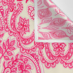 Hot Pink & Soft Cream Folk Art Pattern Wall Tapestry Gallery Image 3