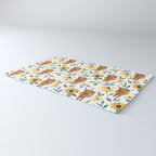 Sunflower Floral Highland Cow Rug Gallery Image 3