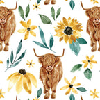 Sunflower Floral Highland Cow Coffee Mug Gallery Image 2