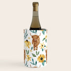 Sunflower Floral Highland Cow Wine Chiller Gallery Image 1
